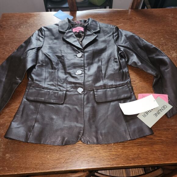 EXCELLED COLLECTION NWT WOMENS SIZE SMALL LEATHER JACKET COAT - Picture 4 of 11